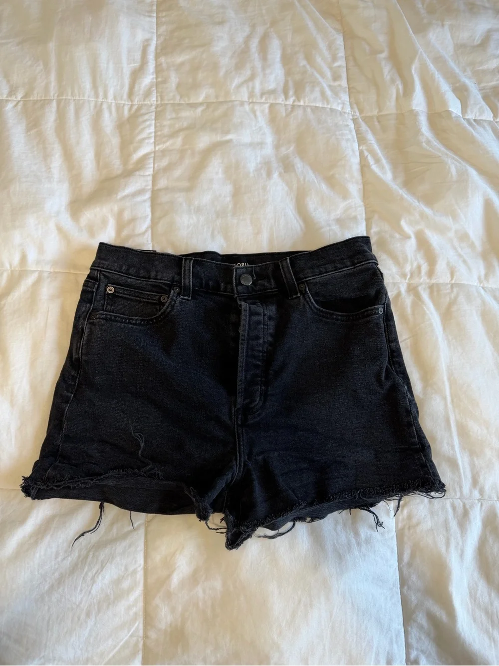 Aritzia Denim Forum high-Rise Black Denim Women’s Shorts